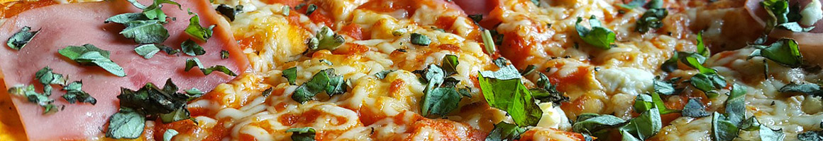 Eating Pizza at Rocky's New York Pizza restaurant in Glendora, CA.